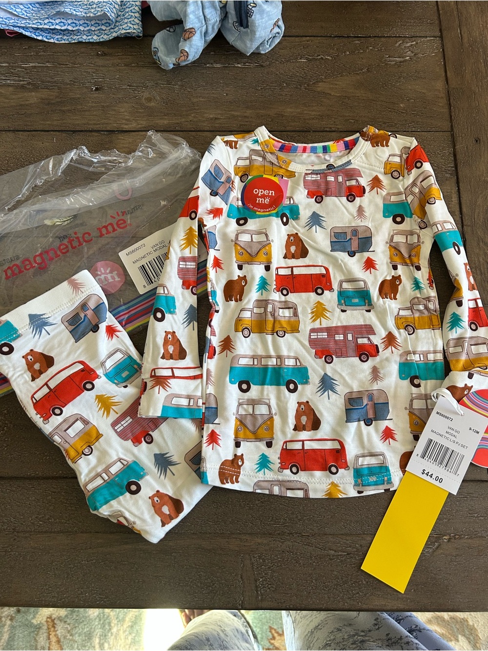 Magnetic Me Kids' White Multi Camper Van Print Pajama Set Brand new, final sale